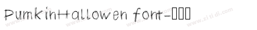 PumkinHallowen font字体转换